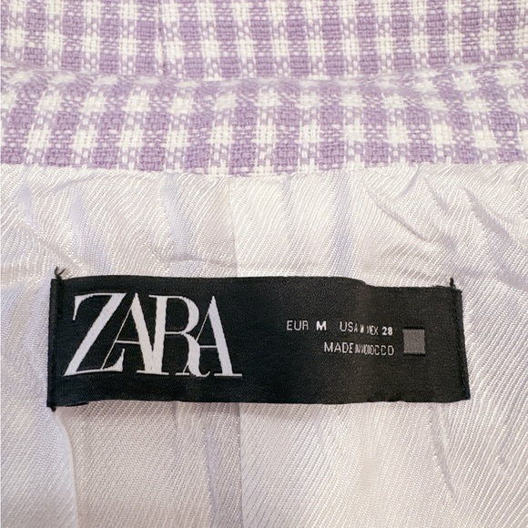 Zara Lilac Checkered Jacket - Picture 7 of 10